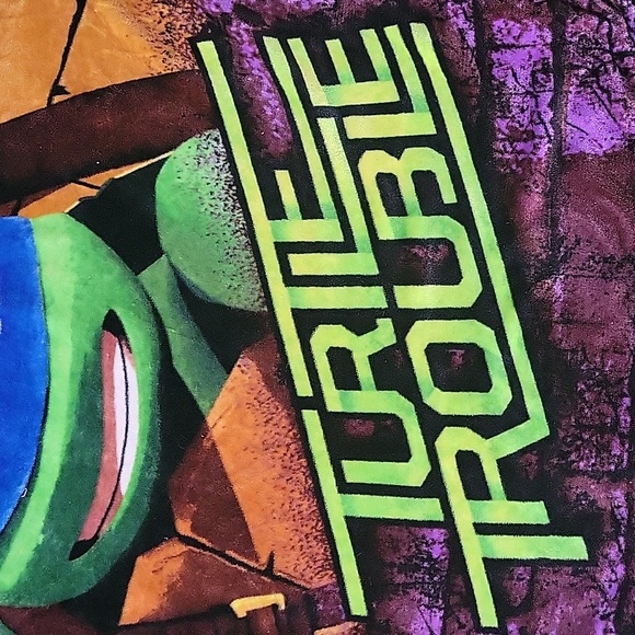 Teenage Mutant Ninja Turtles, 57" X 41" Poly Plush Blanket - Turtle Trouble - Picture 5 of 5